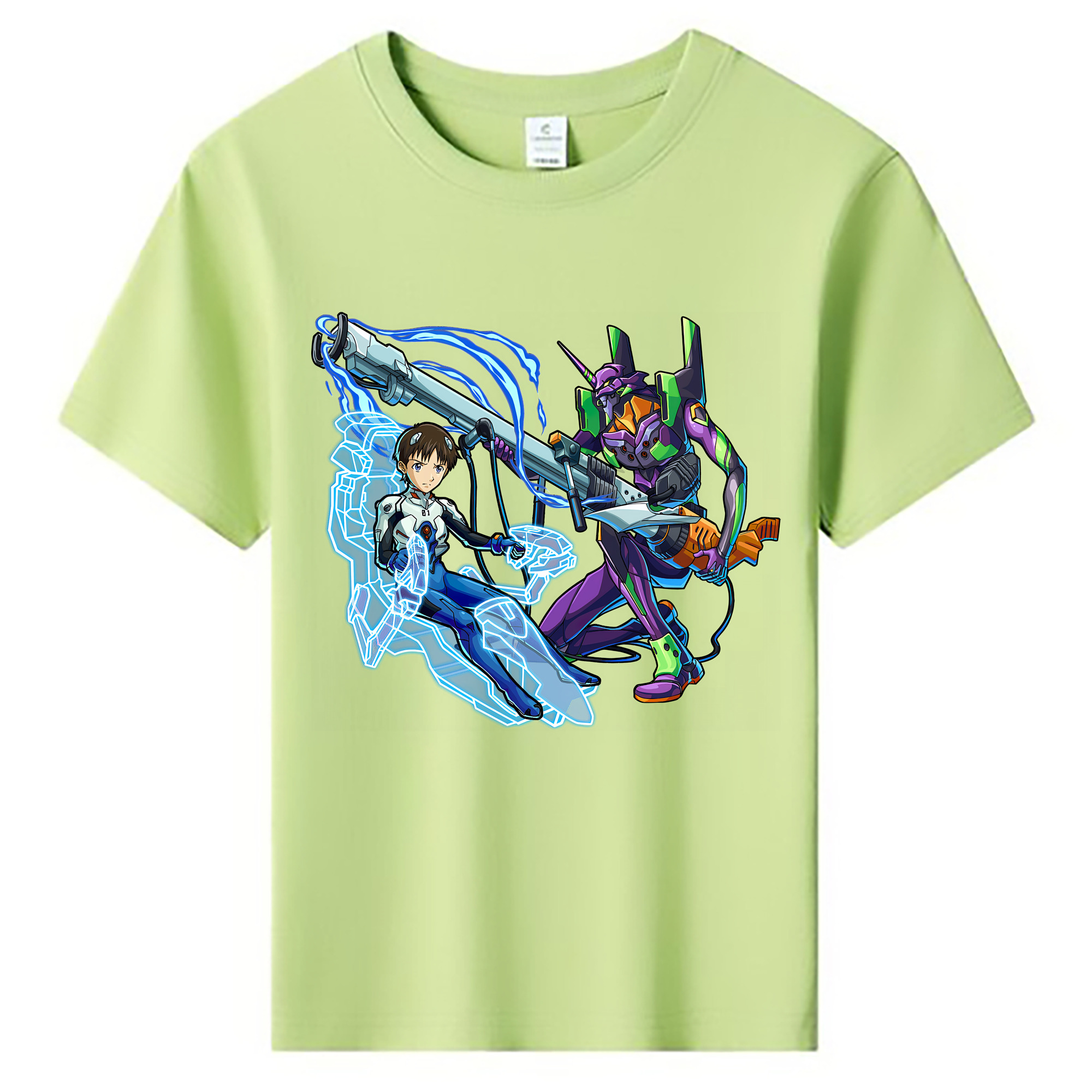 （画像用） EVA 新世紀エヴァンゲリオン 綿100％キッズTシャツ（フロントプリント）